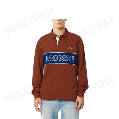 LACOSTE รุ่น MEN'S RELAXED FIT RUGBY SHIRT CODE KH2854 10 IB6 เสื้อโปโล เสื้อโปโลคอปก เสื้อผู้ชาย