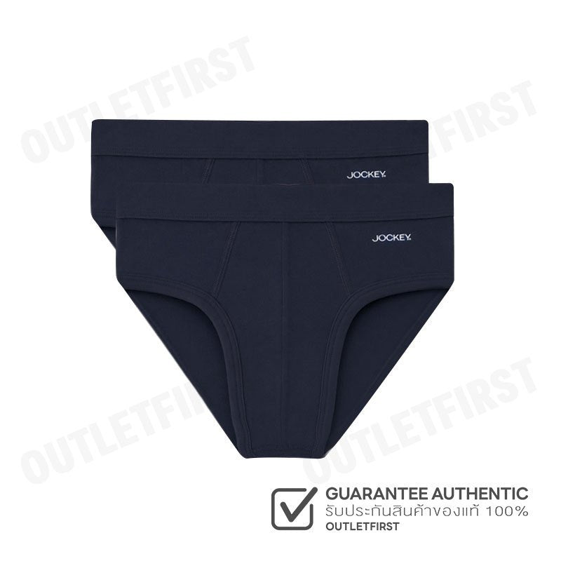 JOCKEY รุ่น MAN'S SEAMLESS WAISTBAND BRIEFS 2 PACK CODE: KU 1550N (NAVY) กางเกงชั้นใน กางเกงชั้นในผู้ชาย กางเกงจ็อคกี้