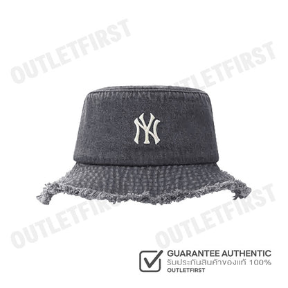 MLB รุ่น UNISEX COLOR DENIM SAFARI BUCKET HAT CODE: 3AHTD025N 50GRS หมวกบักเก็ต หมวกสีเทา หมวกเอ็มแอลบี