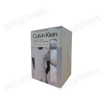 CALVIN KLEIN รุ่น COTTON STRETCH BLEND 3-PACK SLIM FIT CREWNECK T-SHIRT CODE: NB4185 100 เซ็ทเสื้อยืด เสื้อคอกลม ผู้ชาย