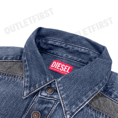 DIESEL รุ่น SIMPLY DENIM SHIRT CODE: A09157 068CZ 03318 เสื้อแจ็คเก็ตแขนยาว เสื้อผู้ชาย เสื้อยีนส์
