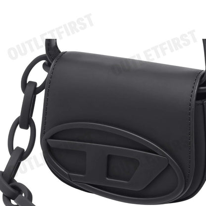 DIESEL รุ่น 1DR XS CROSSBODY BAG CODE: X08709 P6248 T8013 กระเป๋าถือ กระเป๋าสะพายผู้หญิง สีดำ
