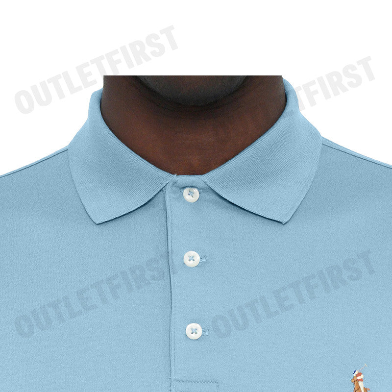 POLO RALPH LAUREN รุ่น CUSTOM SLIM FIT SOFT COTTON POLO SHIRT CODE: 710704319151 เสื้อโปโล เสื้อผู้ชาย เสื้อแขนสั้น