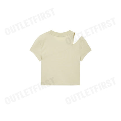 CALVIN KLEIN JEANS รุ่น WOMEN'S META CK BABY T-SHIRT CODE: J223338 LFU เสื้อครอป เสื้อยืดแขนสั้น เสื้อยืดผู้หญิง