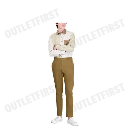 JOHN HENRY รุ่น MEN'S SLIM FIT PANTS (KHAKI) CODE: JH F124MPTSM01 กางเกงขายาว กางเกงผู้ชาย กางเกงทำงาน