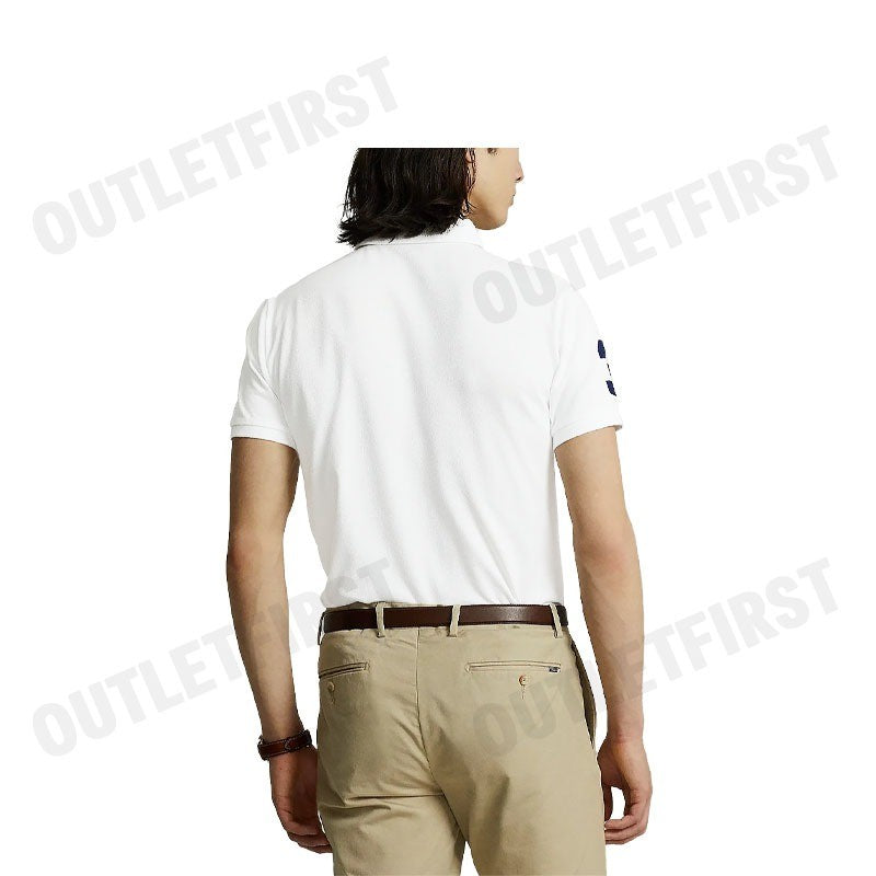 POLO RALPH LAUREN รุ่น CUSTOM SLIM FIT TRIPLE-PONY POLO SHIRT CODE: 710868798001 เสื้อโปโล เสื้อแขนสั้น เสื้อโปโลผู้ชาย