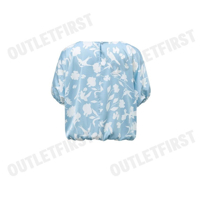 G2000 รุ่น WOMEN CLOTHING COLLARLESS BLOUSE LOOSE FIT CODE: 41241670 71 เสื้อเบลาส์ผู้หญิง เสื้อผู้หญิง เสื้อสีฟ้า