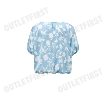 G2000 รุ่น WOMEN CLOTHING COLLARLESS BLOUSE LOOSE FIT CODE: 41241670 71 เสื้อเบลาส์ผู้หญิง เสื้อผู้หญิง เสื้อสีฟ้า