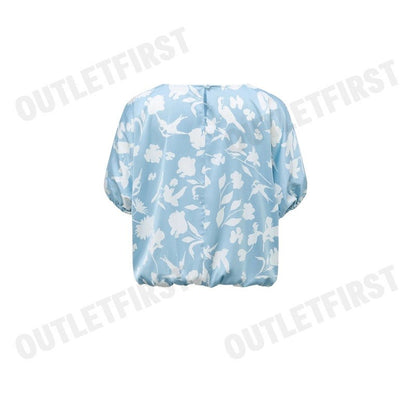 G2000 รุ่น WOMEN CLOTHING COLLARLESS BLOUSE LOOSE FIT CODE: 41241670 71 เสื้อเบลาส์ผู้หญิง เสื้อผู้หญิง เสื้อสีฟ้า