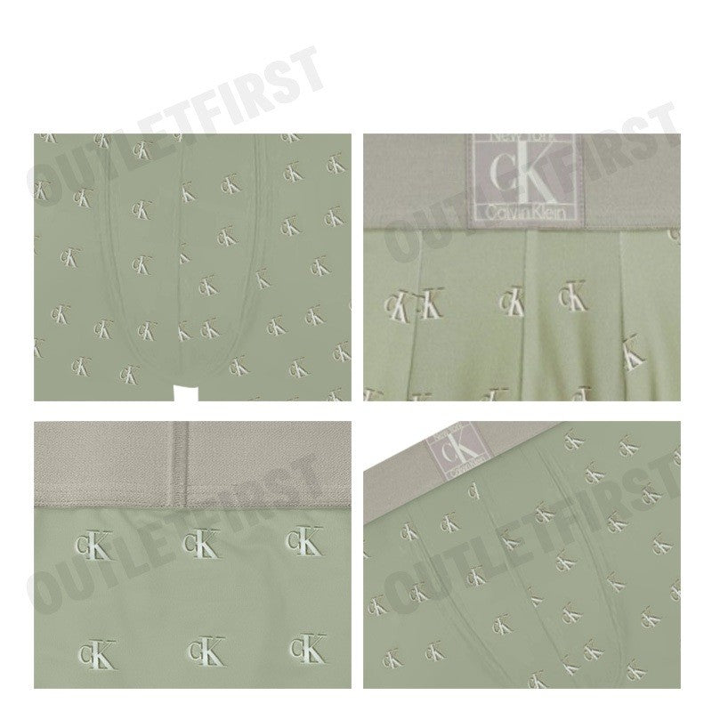 CALVIN KLEIN รุ่น ESTABLISHED LOW RISE TRUNK CODE: NB4079 PDA  กางเกงชั้นในผู้ชาย กางเกงใน กางเกงสีเขียว