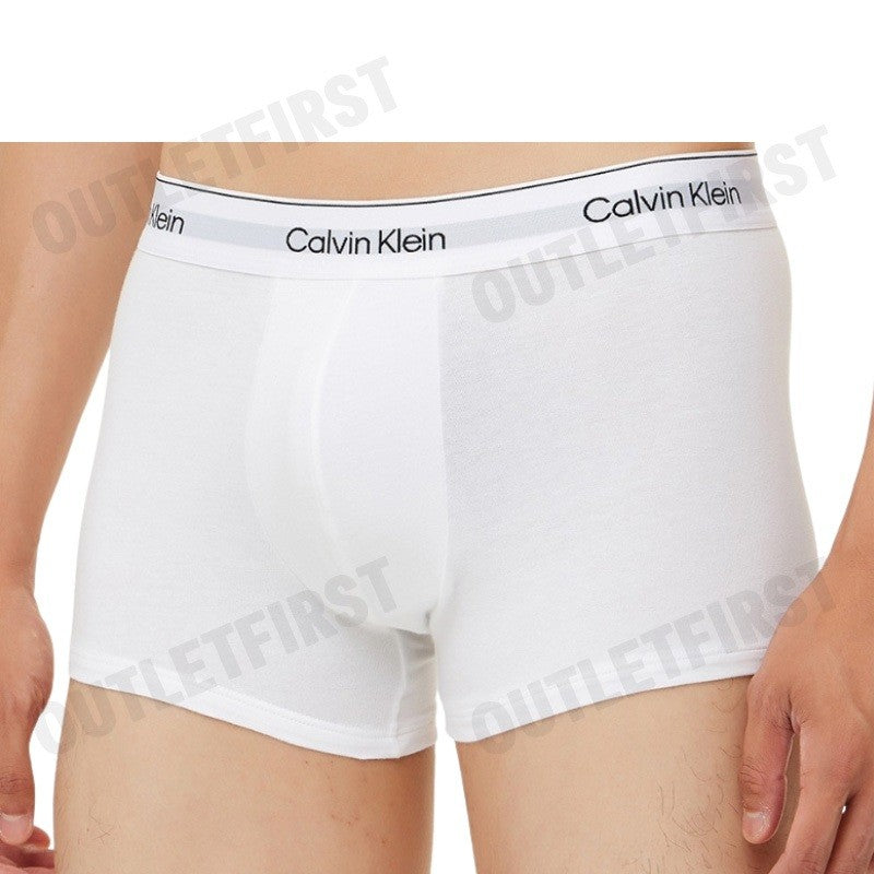 CALVIN KLEIN  รุ่น 2 PACK MODERN COTTON STRETCH TRUNKS CODE: NB3985 100 กางเกงชั้นในผู้ชาย บ๊อกเซอร์ กางเกงใน