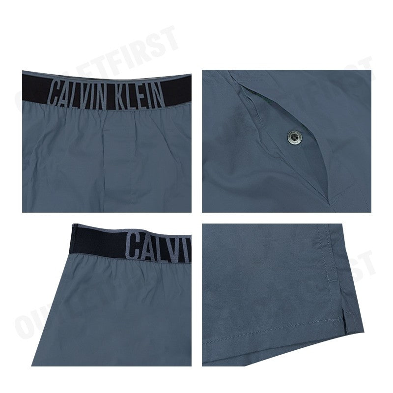 CALVIN KLEIN รุ่น SLIM BOXER COTTON STRETCH CODE: NM2573 CKP กางเกงขาสั้นผู้ชาย กางเกงใน สีคราม