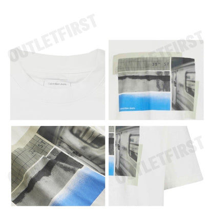 CALVIN KLEIN JEANS รุ่น PHOTOGRAPHIC PRINT LOOSE T-SHIRT CODE: J326861 YBI เสื้อยืดคอกลม เสื้อผู้ชาย เสื้อแขนสั้น