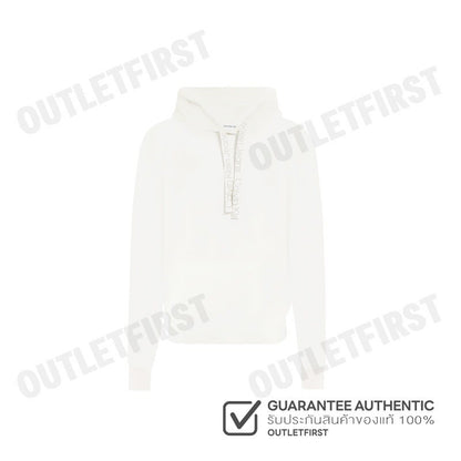 CALVIN KLEIN JEANS รุ่น WOMEN'S DRAWCORD HOODIE CODE: ZW02605 YBI เสื้อสเวตเตอร์ เสื้อผู้หญิง เสื้อสีครีม