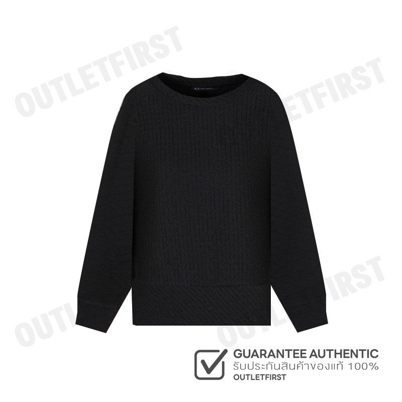 ARMANI EXCHANGE รุ่น SWEATSHIRT WITH ROUND NECK AND MAXI PRINT ON THE BACK CODE: 6DYM44 YJHHZ 1200 เสื้อสเวตเตอร์ผู้หญิง