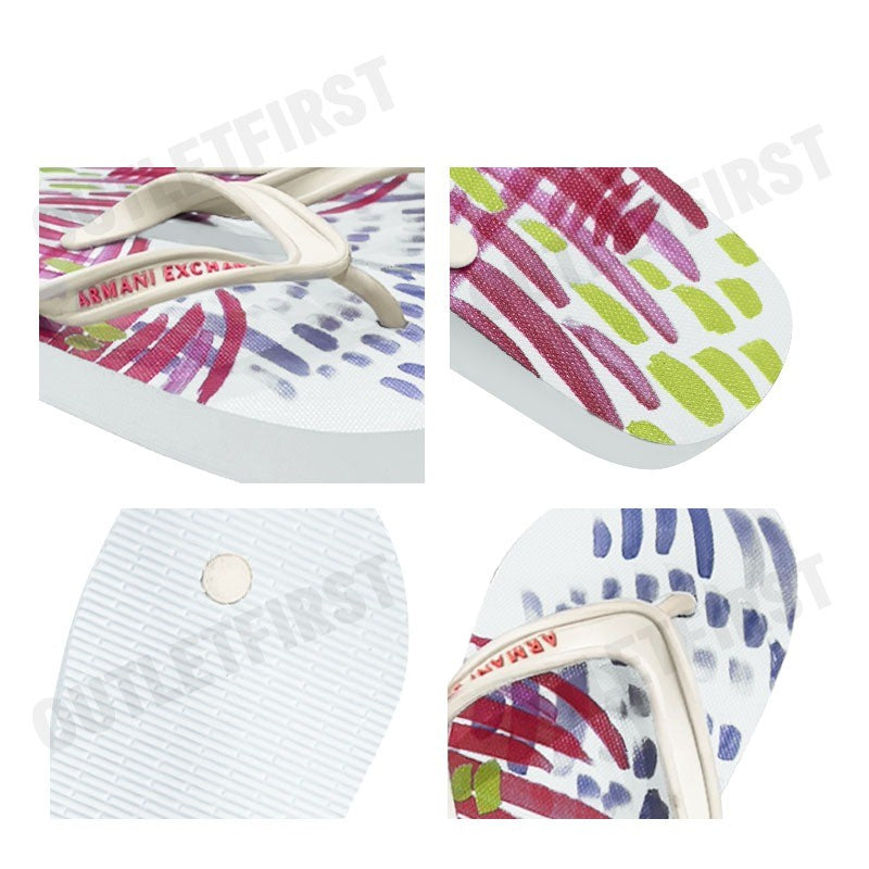 ARMANI EXCHANGE รุ่น FLIP FLOPS SANDAL CODE: XDQ010 XV837 T817  รองเท้าแตะผู้หญิง รองเท้าสีขาว หูคีบ