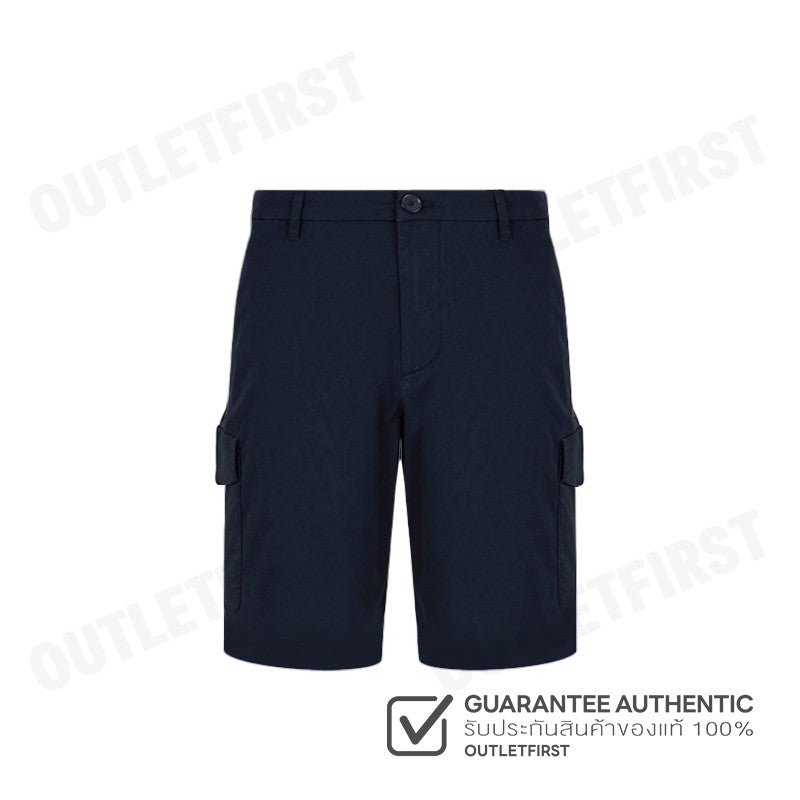 ARMANI EXCHANGE รุ่น MEN'S COTTON CARGO SHORTS WITH POCKETS CODE: 3DZS07 ZN3TZ 15DK กางเกงขาสั้นผู้ชาย  สีกรม สามส่วน