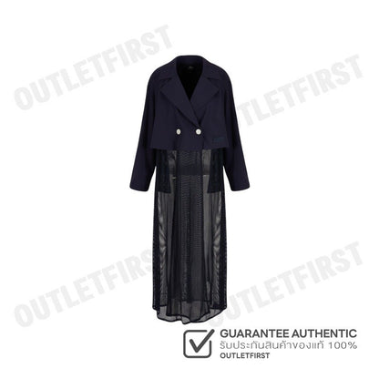ARMANI EXCHANGE รุ่น WOMEN'S MESH TRENCH COAT CODE: 3DYL20 YNUKZ 1593 เสื้อโค้ทเดรสผู้หญิง ชุดเดรสสีกรม ชุดกระโปรง