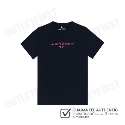 JOHN HENRY รุ่น MEN'S SLIM FIT T-SHIRT (BLACK) CODE: JH S125MTSSM27 เสื้อยืดคอกลมผู้ชาย เสื้อสีดำ จอร์นเฮนรี่