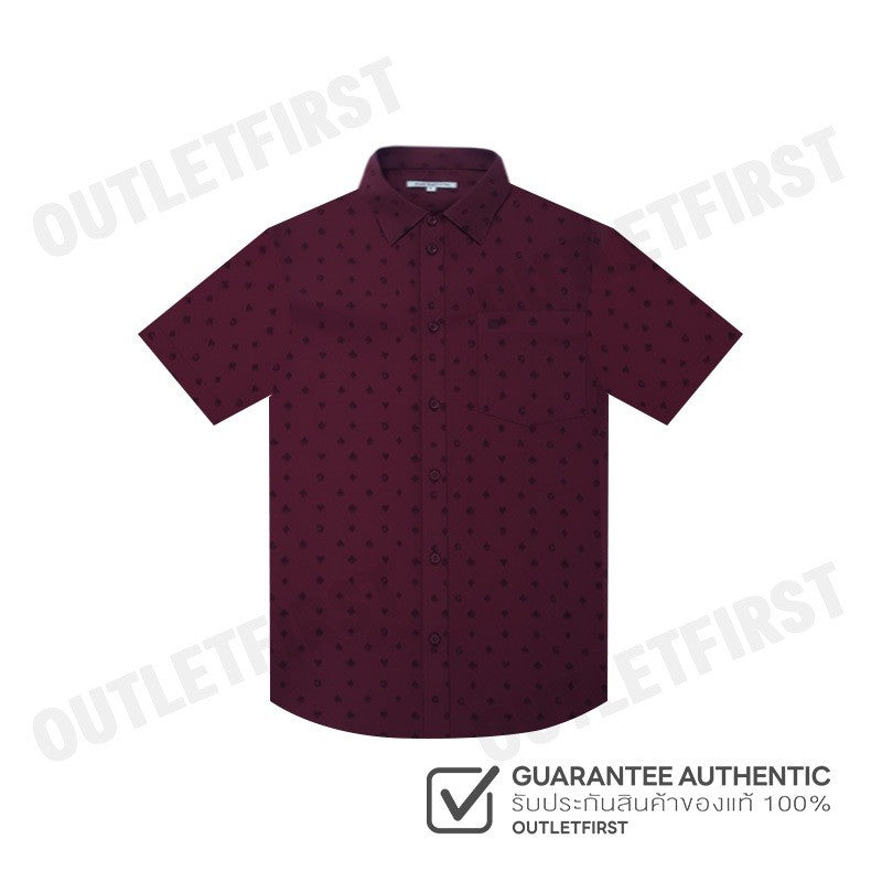 GUY LAROCHE รุ่น MAN'S SHORT SLEEVES SHIRT CODE: BAC9206W3RE เสื้อเชิ้ตแขนสั้น เสื้อผู้ชาย สีแดง