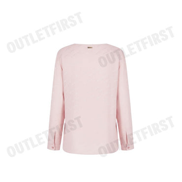 ARMANI EXCHANGE รุ่น OVER FIT SHIRT IN FABRIC WITH ALL OVER LOGO CODE: 6DYC20 YN4VZ 14BQ เสื้อเบลาส์ผู้หญิง เสื้ออมานี่