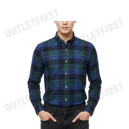 ARROW รุ่น LONG SLEEVE SLIM FIT SHIRT CODE: MACS107W2BSNV เสื้อเชิ้ตแขนยาว เสื้อเชิ้ตผู้ชาย เสื้อเชิ้ตลายตาราง