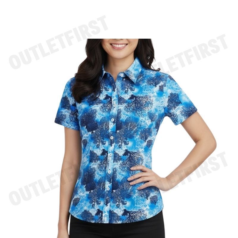 ARROW รุ่น WOMEN'S TROPICAL SHIRT CODE: WACC548S4CSBU เสื้อเชิ้ต เสื้อแขนสั้น เสื้อผู้หญิง