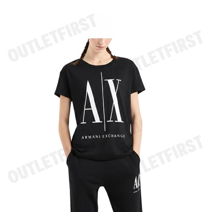 ARMANI EXCHANGE  RELAXED FIT ICON PROJECT T-SHIRT COLOR BLACK CODE: 8NYTCX YJG3Z 1200