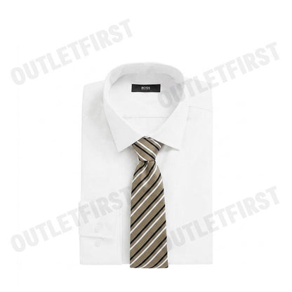 HUGO BOSS รุ่น STRIPED NECK TIE CODE: 50499453 260 เนคไท เนคไทผู้ชาย เนคไททำงาน