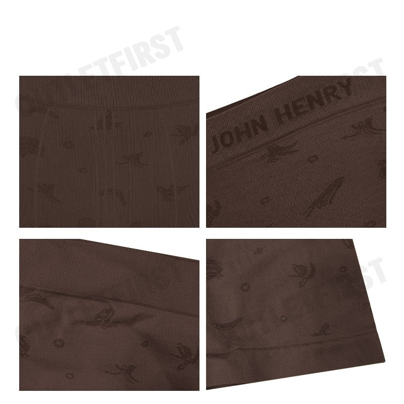 JOHN HENRY รุ่น UNDERWEAR SEAMLESS FASHION CODE: JU JU4410 (BROWN) กางเกงชั้นในผู้ชาย กางเกงในจอน กางเกงบ็อกเซอร์