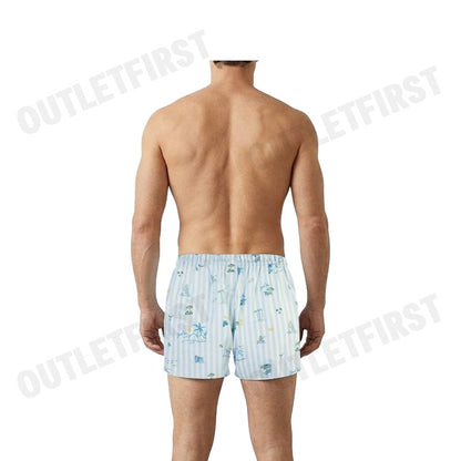 HUSH PUPPIES รุ่น MEN'S BOXER SHORTS SLEEPWEAR CODE: HU H3W284 (BLUE) กางเกงขาสั้นผู้ชาย กางเกงบ๊อกเซอร์ กางเกงฮัชพัพพีส