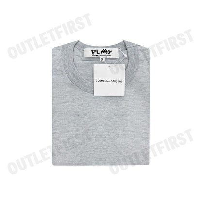 PLAY COMME DES GARÇONS รุ่น WOMEN T-SHIRT CODE: AZ-T327 (GREY) เสื้อยืดคอกลมผู้หญิง เสื้อหัวใจแดง เสื้อแขนสั้น