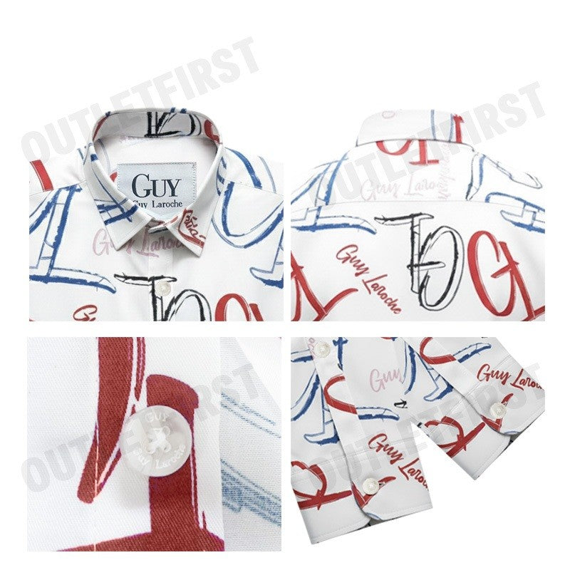 GUY LAROCHE รุ่น MAN'S LONG SLEEVES SHIRT CODE: DAC5203P4WH เสื้อเชิ้ต เสื้อแขนยาว เสื้อผู้ชาย