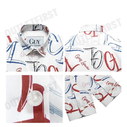 GUY LAROCHE รุ่น MAN'S LONG SLEEVES SHIRT CODE: DAC5203P4WH เสื้อเชิ้ต เสื้อแขนยาว เสื้อผู้ชาย