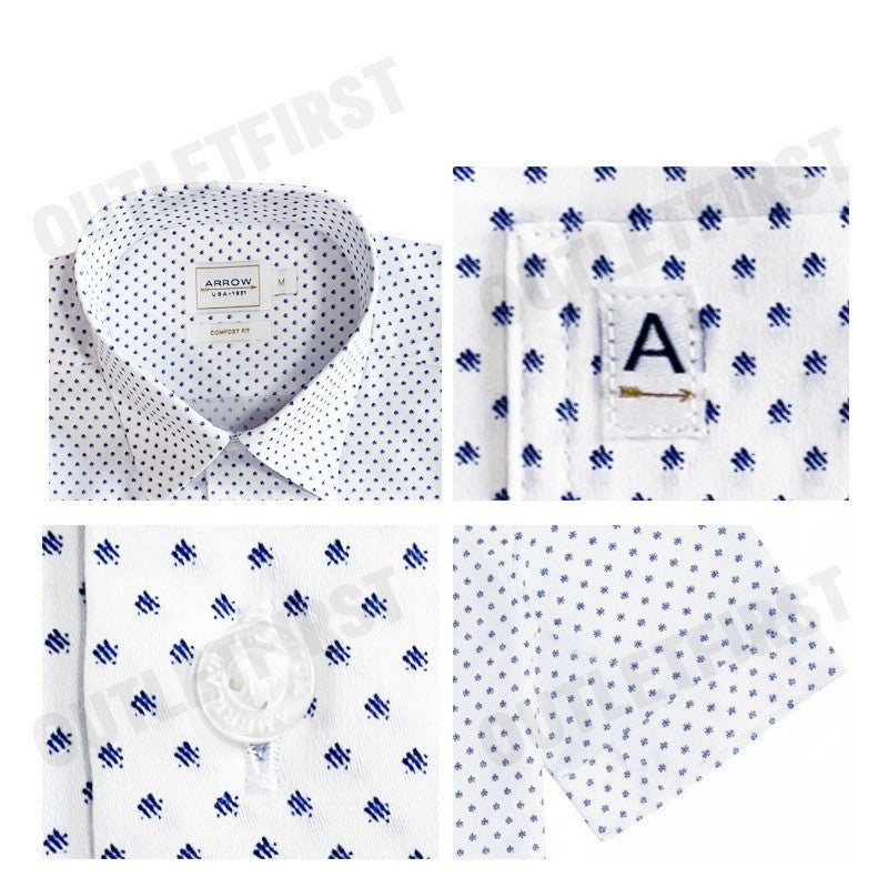 ARROW รุ่น MEN'S PREMIUM COLLECTION COTTON SHORT SLEEVES SHIRT CODE: MAPC511S4BSWH  เสื้อเชิ้ต เสื้อแขนสั้น เสื้อผู้ชาย