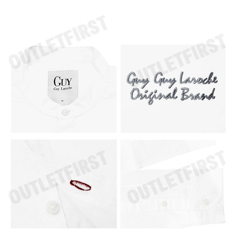 GUY LAROCHE รุ่น STAND COLLAR SLIM FIT SHIRT CODE: DAC6260P3WH เสื้อเชิ้ต เสื้อแขนยาว เสื้อผู้ชาย