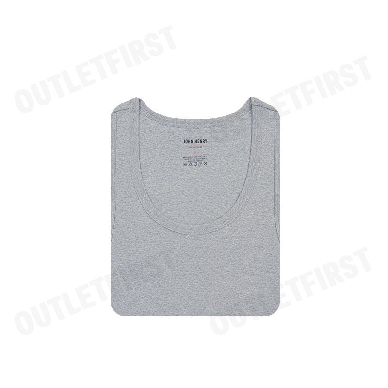 JOHN HENRY รุ่น COTTON RIB TANK TOP CODE: JU4B002 (GREY) เสื้อกล้ามผู้ชาย เสื้อกล้ามสีดำ เสื้อกล้ามจอนเฮนรี่