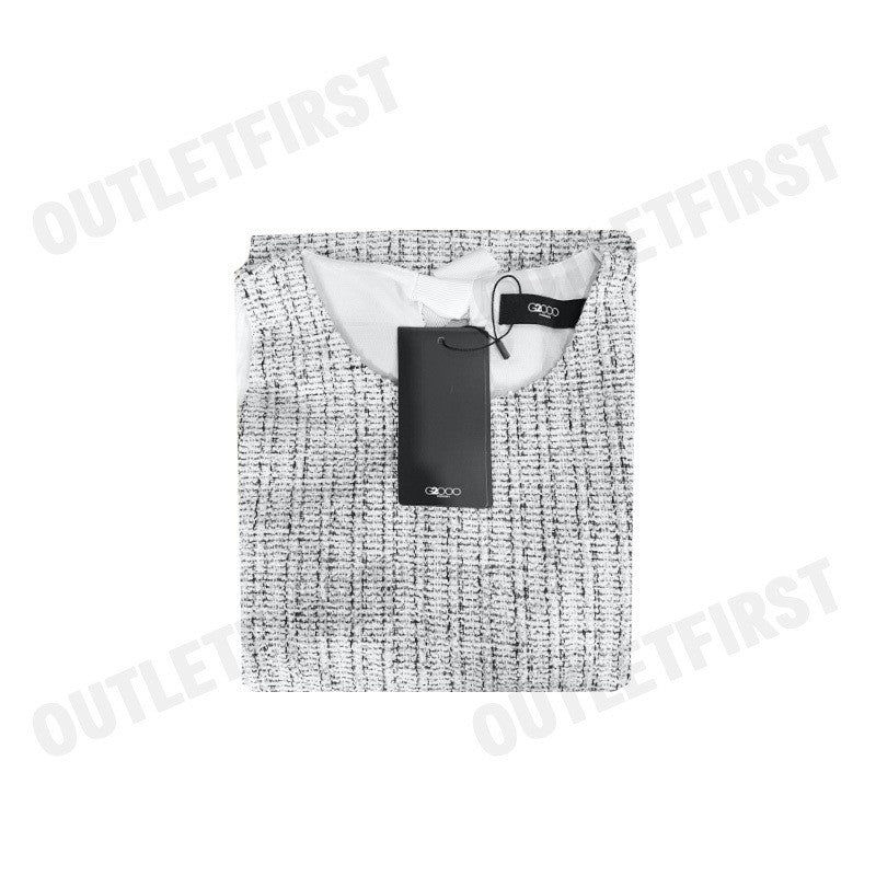 G2000 รุ่น WOMEN CLOTHING MERMAID HEM BOW BACK TWEED DRESS FIT & FLARE SHAPE CODE: 4623139601 ชุดเดรสผู้หญิง เดรสสีขาว