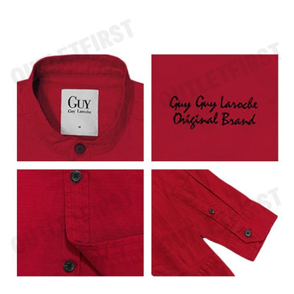 GUY LAROCHE STAND COLLAR SLIM FIT SHIRT COLOR  RED CODE: DAC6260P3RE