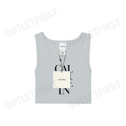 CALVIN KLEIN รุ่น LOGO GRAPHIC RIBBED TANK DRESS CODE: 44C203G P79 ชุดเดรส เดรสแขนกุด เดรสผู้หญิง