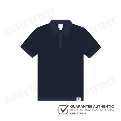 CALVIN KLEIN รุ่น SMOOTH COTTON WAFFLE SWEATER POLO SHIRT CODE: 40BM304 CEF เสื้อโปโล เสื้อแขนสั้น เสื้อผู้ชาย