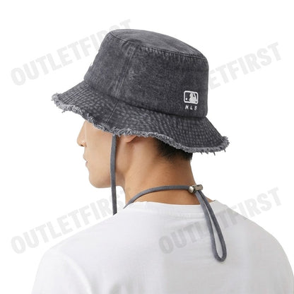 MLB รุ่น UNISEX COLOR DENIM SAFARI BUCKET HAT CODE: 3AHTD025N 50GRS หมวกบักเก็ต หมวกสีเทา หมวกเอ็มแอลบี