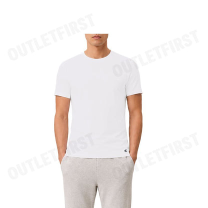 CALVIN KLEIN รุ่น COTTON STRETCH BLEND 3-PACK SLIM FIT CREWNECK T-SHIRT CODE: NB4185 100 เซ็ทเสื้อยืด เสื้อคอกลม ผู้ชาย