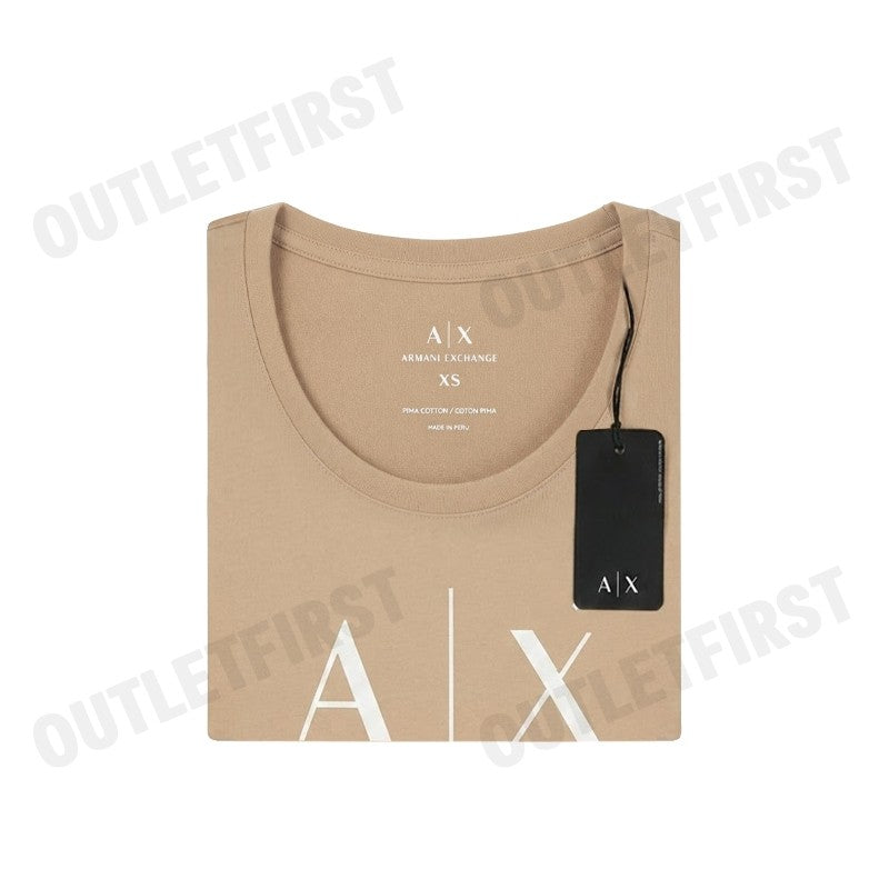 ARMANI EXCHANGE รุ่น PIMA COTTON PRINT LONG SLEEVE T-SHIRT CODE: 8NYT70 YJ16Z U6218 เสื้อยืดคอกลม เสื้อผู้หญิง แขนสั้น