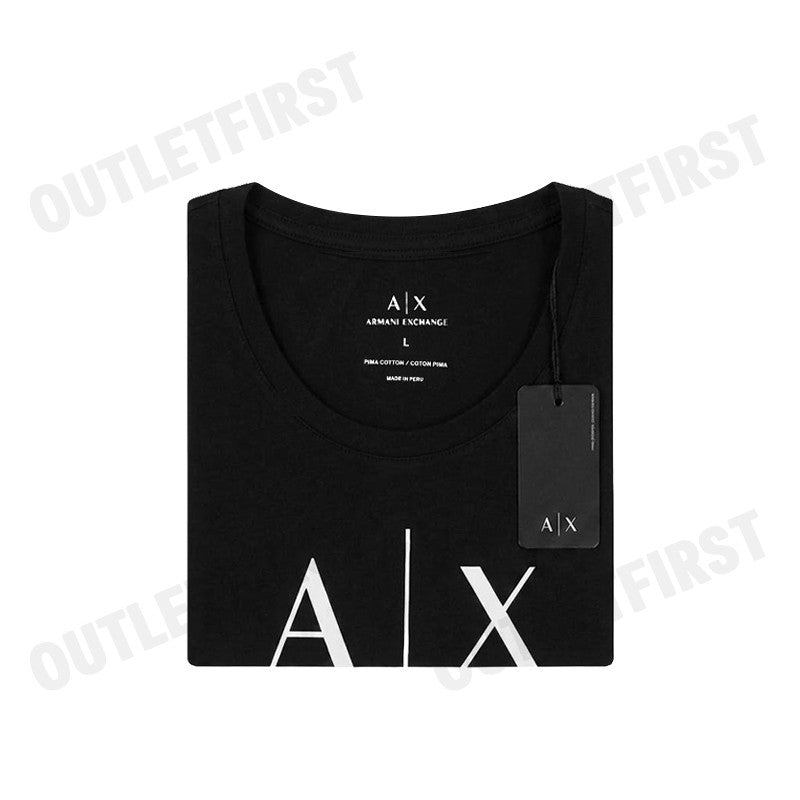 ARMANI EXCHANGE รุ่น PIMA COTTON PRINT LONG SLEEVE T-SHIRT CODE: 8NYT70 YJ16Z 1200 เสื้อยืดคอกลม เสื้อผู้หญิง แขนสั้น