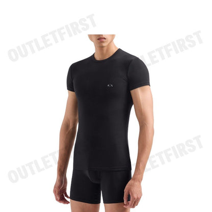ARMANI EXCHANGE รุ่น PACK OF 2 JERSEY T-SHIRTS CODE: 956005 CC282 42520 เซ็ทเสื้อยืดคอกลม 2 ตัว เสื้อแขนสั้น เสื้อขาวดำ