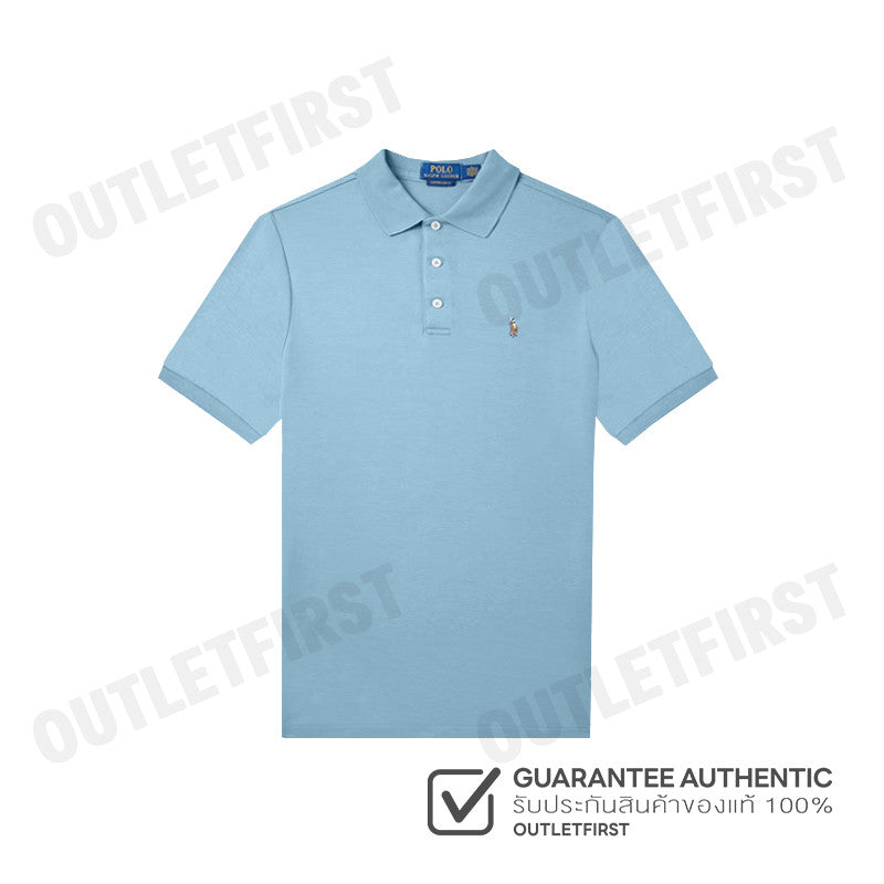 POLO RALPH LAUREN รุ่น CUSTOM SLIM FIT SOFT COTTON POLO SHIRT CODE: 710704319151 เสื้อโปโล เสื้อผู้ชาย เสื้อแขนสั้น