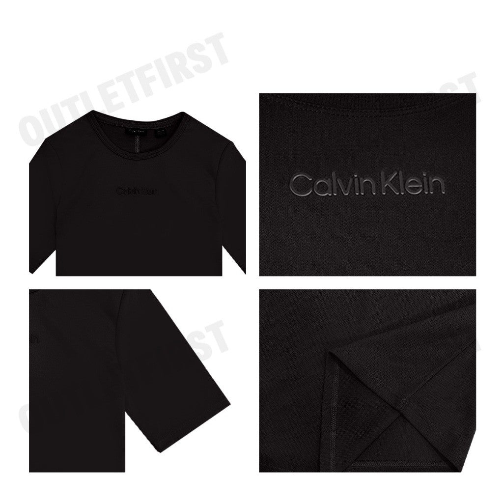 CALVIN KLEIN SPORT รุ่น CROPPED GYM T-SHIRT CODE: 4WS4K204 001 เสื้อครอป เสื้อยืดแขนสั้น เสื้อยืดผู้หญิง