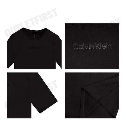 CALVIN KLEIN SPORT รุ่น CROPPED GYM T-SHIRT CODE: 4WS4K204 001 เสื้อครอป เสื้อยืดแขนสั้น เสื้อยืดผู้หญิง
