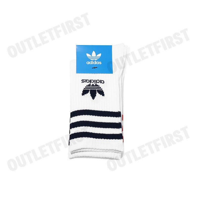 ADIDAS รุ่น MID CUT CREW SOCKS 3 PAIRS CODE: IL5026 ถุงเท้า ถุงเท้าอดิดาส ถุงเท้าสีขาว